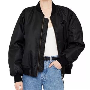 ANINE BING Black Leon Bomber Jacket size M